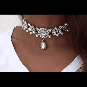 Beaded boho choker necklace